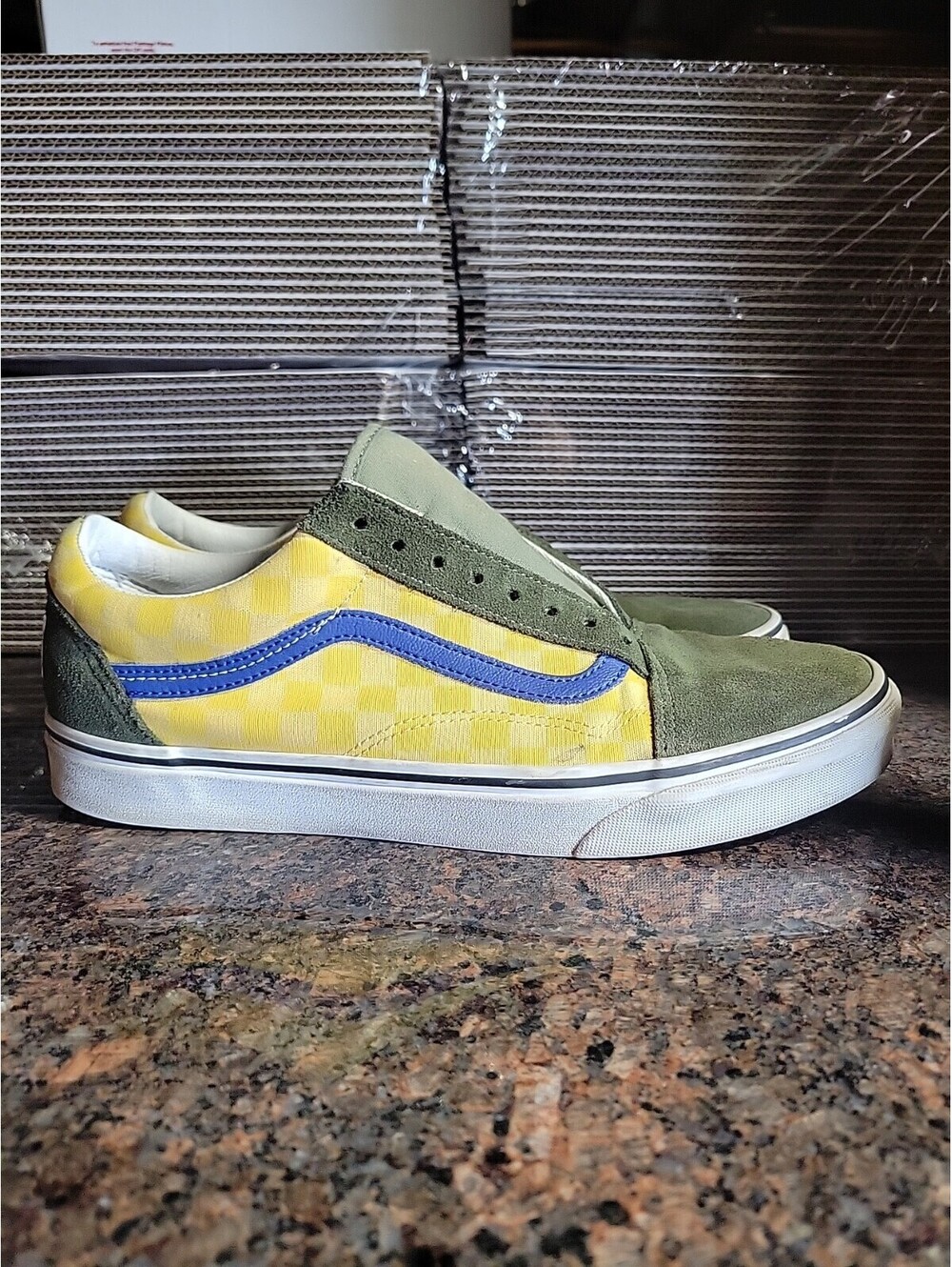 VANS Off The Wall Lace Up Skateboard Shoes Mens Size 11 721356 no laces